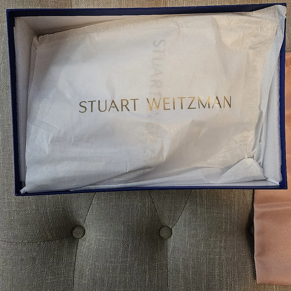 NWT Stuart Wietzman Black Grecian Buckle Wedge Sandals Sz 8